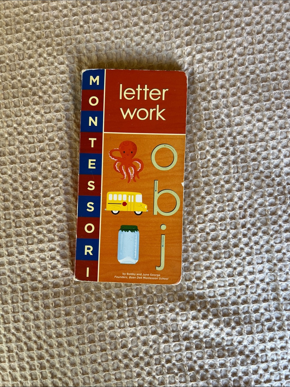 Montessori Letter Work Board Book - Orange Cover